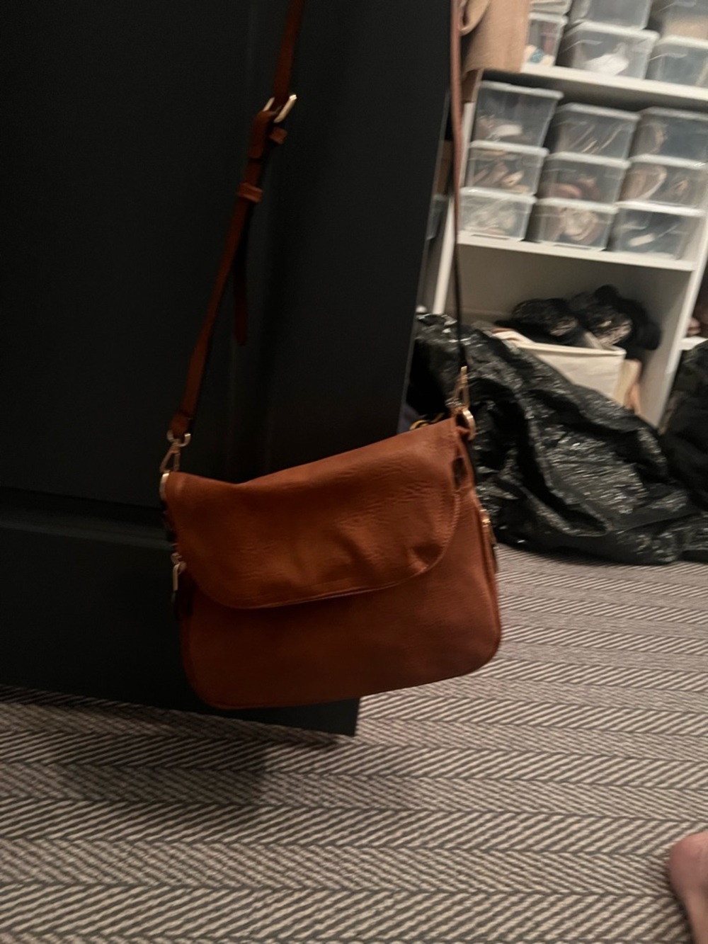 Women's Brown Leather Crossbody Bag - Classic Shoulder Purse